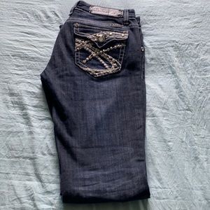 L.A. Idol Distressed Boot Cut Jeans. Size 9